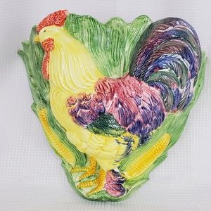 Chicken Wall Planter Basket Pot Ceramic Country